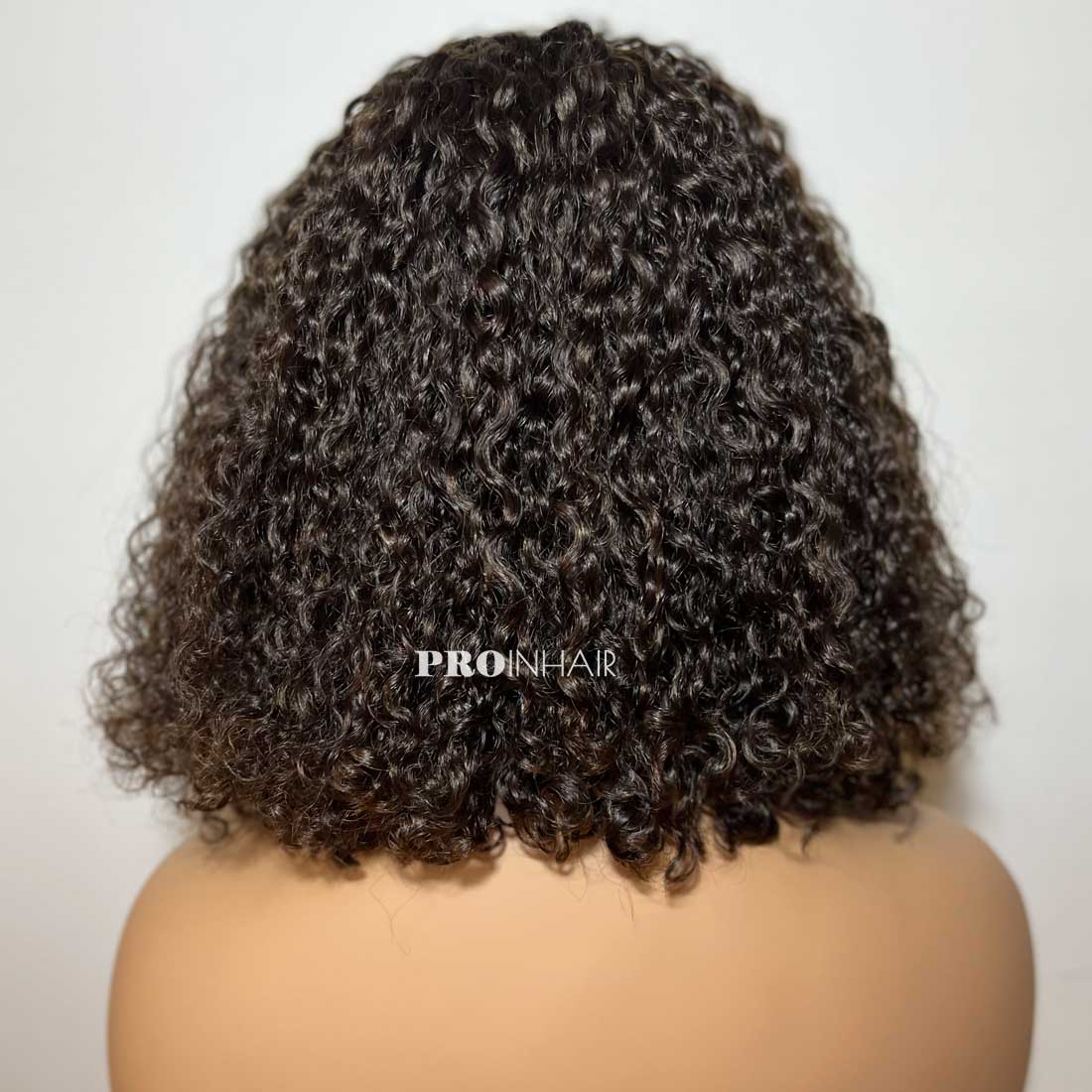 Flash Sale 12in #2 Dark Brown Curly U Part Wig Medium Size