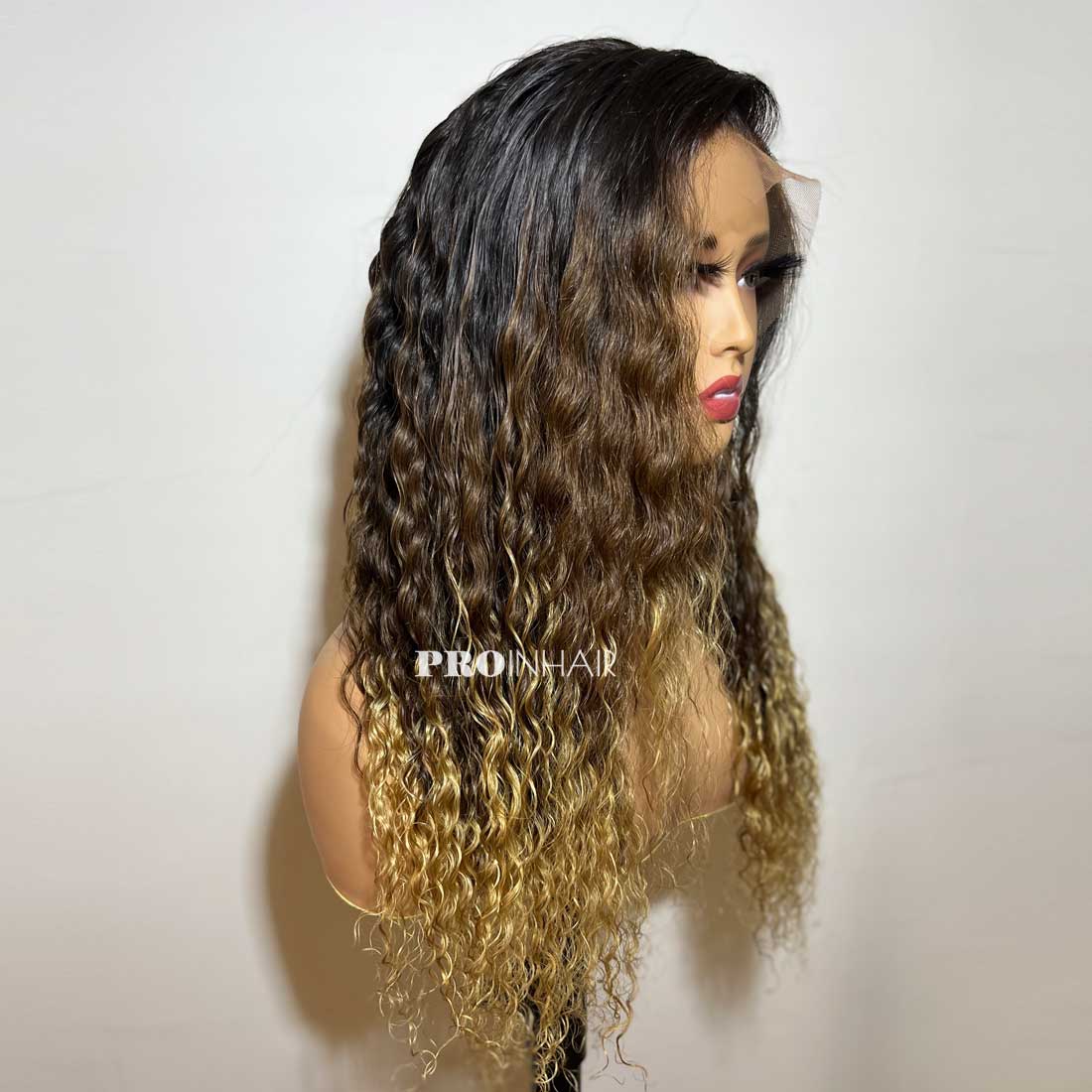 Flash Sale 13X4 Full Frontal Wig 22in Curly 180% Density Lace Wig Medium Size