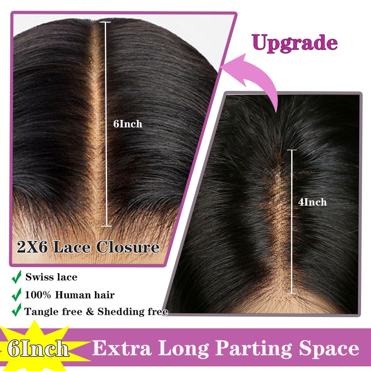 Affordable 2X6 HD Closure Best Real HD Closure Virgin Human Hair