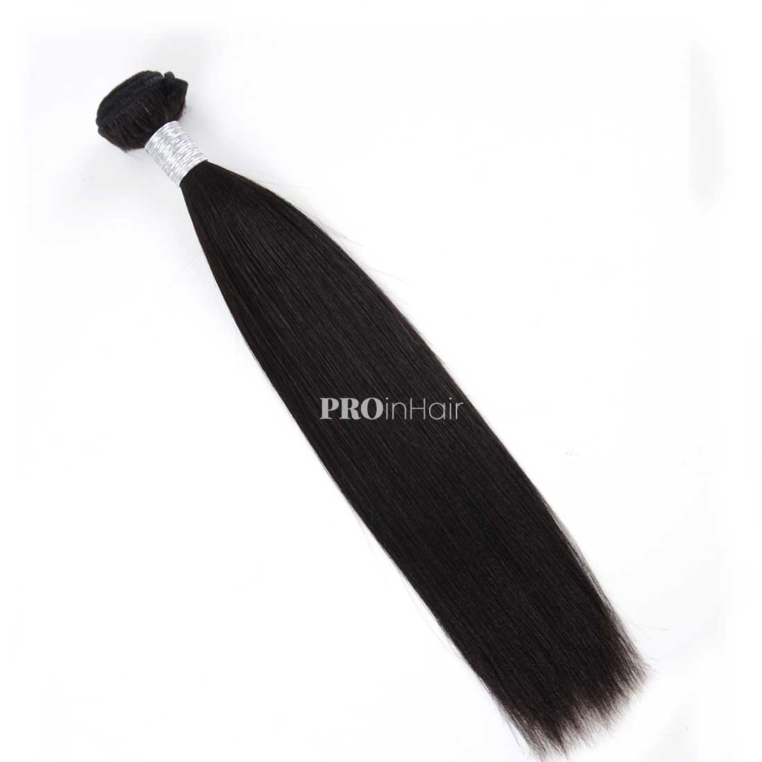 Double Drawn Hair Wefts 3pcs Yaki Straight Bundles Best Virgin Human Hair