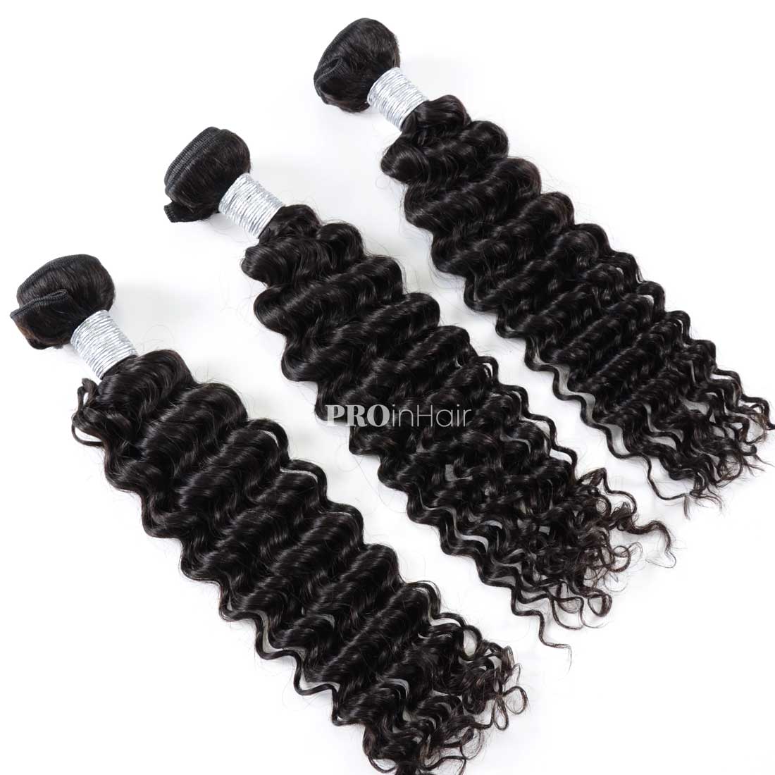 3pcs Deep Wave Bundles Best Virgin Human Hair Double Drawn Wefts