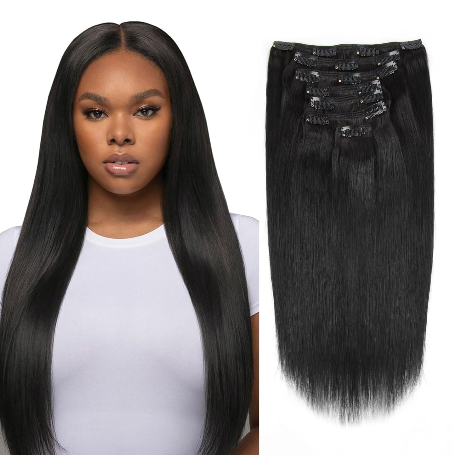 Affordable Classic Clip in Extensions Double Drawn Full To End Best Top Quality Human Hair