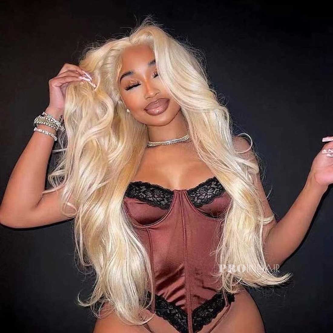 Adelaide Blonde #613 Body Wave Super Thin HD Lace Wig Virgin Human Hair