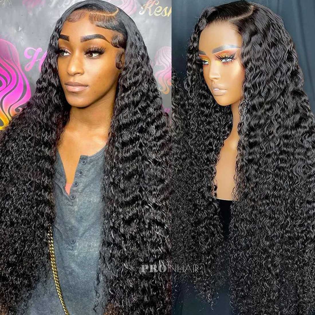 Ann Affordable Glueless 360 HD Lace Frontal Wig Natural Curly Transparent Lace Wig