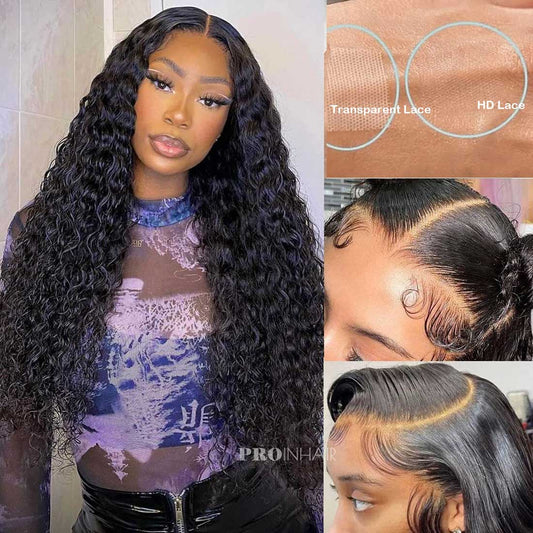 Ann Affordable Glueless 360 HD Lace Frontal Wig Natural Curly Transparent Lace Wig