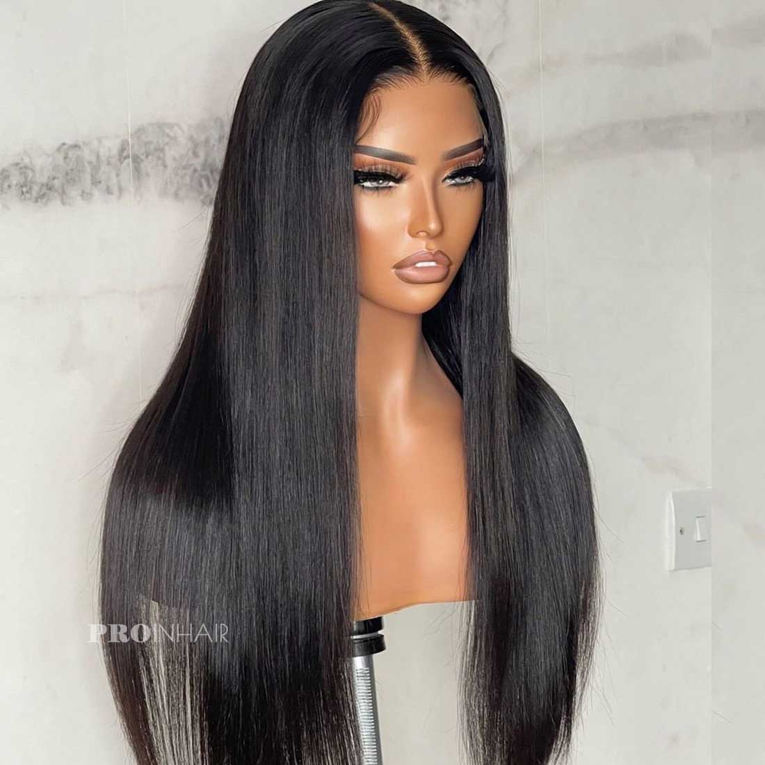 Ashley Real 13X6 Deep Parting HD peruca Silky Straight Glueless Wear and Go HD Wig