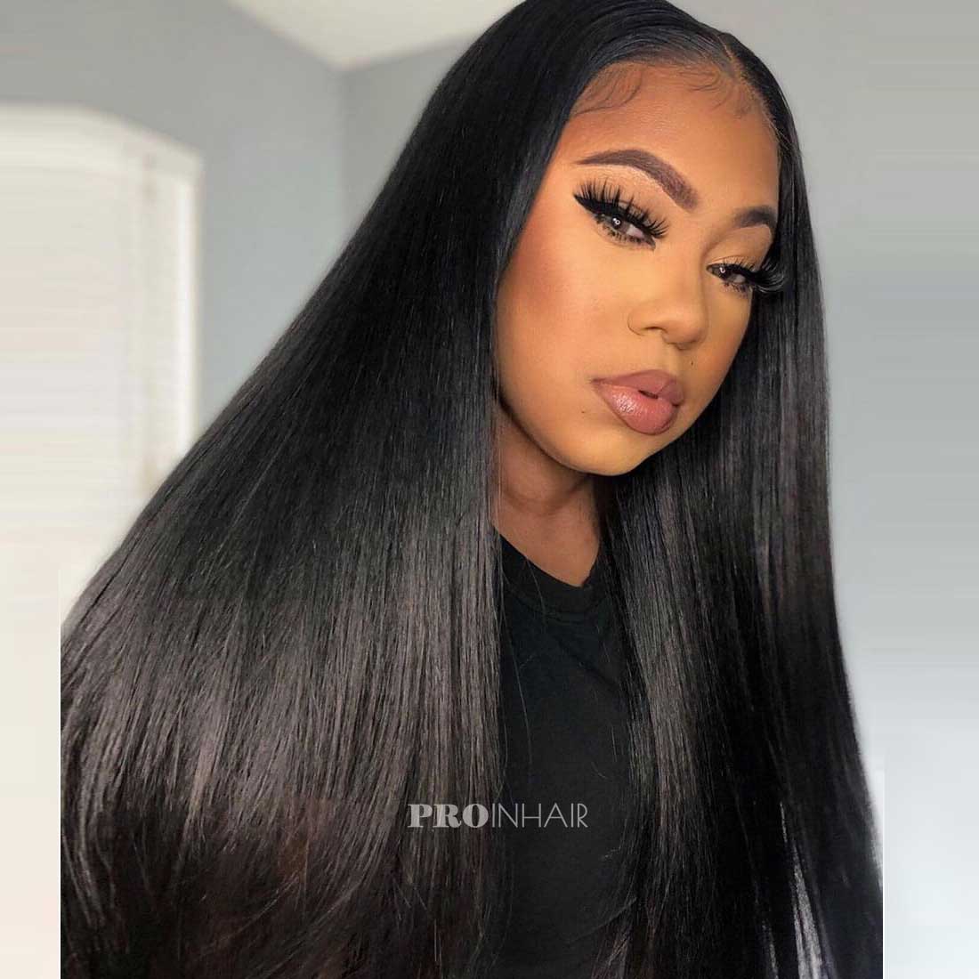 Ashley Real 13X6 Deep parting HD wig Silky Straight Glueless Wear and Go HD Wig