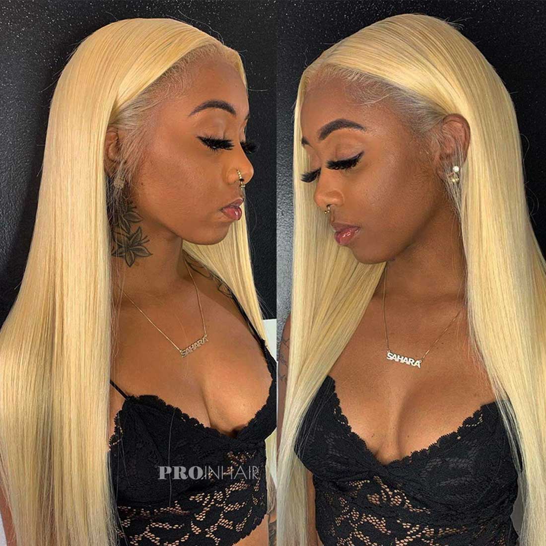 Barbara Blonde #613 Silky Straight Super Thin HD Lace Wig Virgin Human Hair