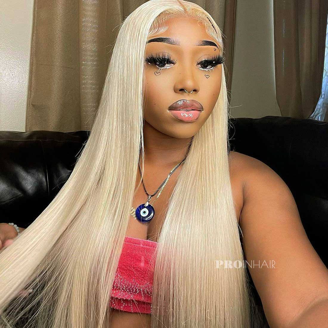 Barbara Blonde #613 Silky Straight Super Thin HD Lace Wig Virgin Human Hair