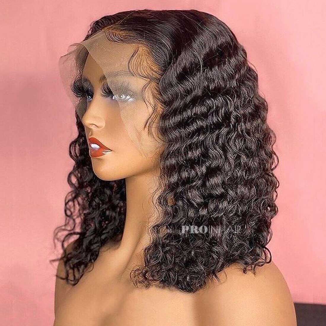 Bonnie Afforable Deep Wave Curly Bob HD Lace Wig Bleached Knots Beginner Friendly