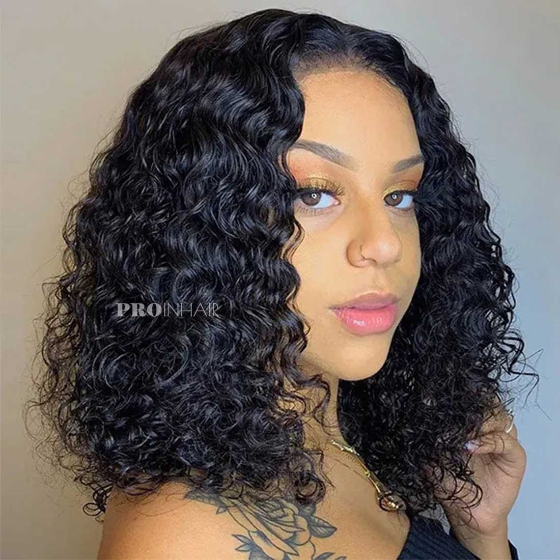 Bonnie Afforable Deep Wave Curly Bob HD Lace Wig Bleached Knots Beginner Friendly