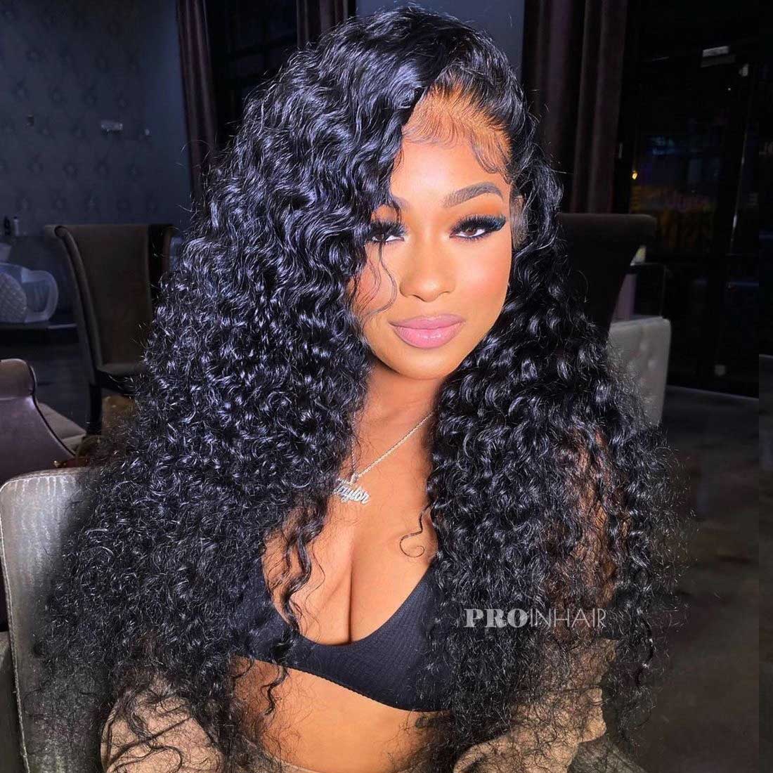 Caroline Glueless Pre Plucked HD Wig 13X6 Full Frontal Deep Wave Super Thin HD Lace Wig