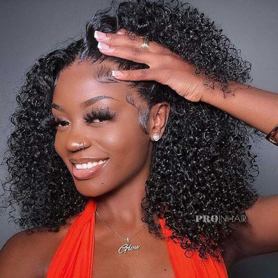 Chloe Kinky Curly Glueless 360 HD Lace Frontal Wig Transparent Lace Wig Beginner Friendly