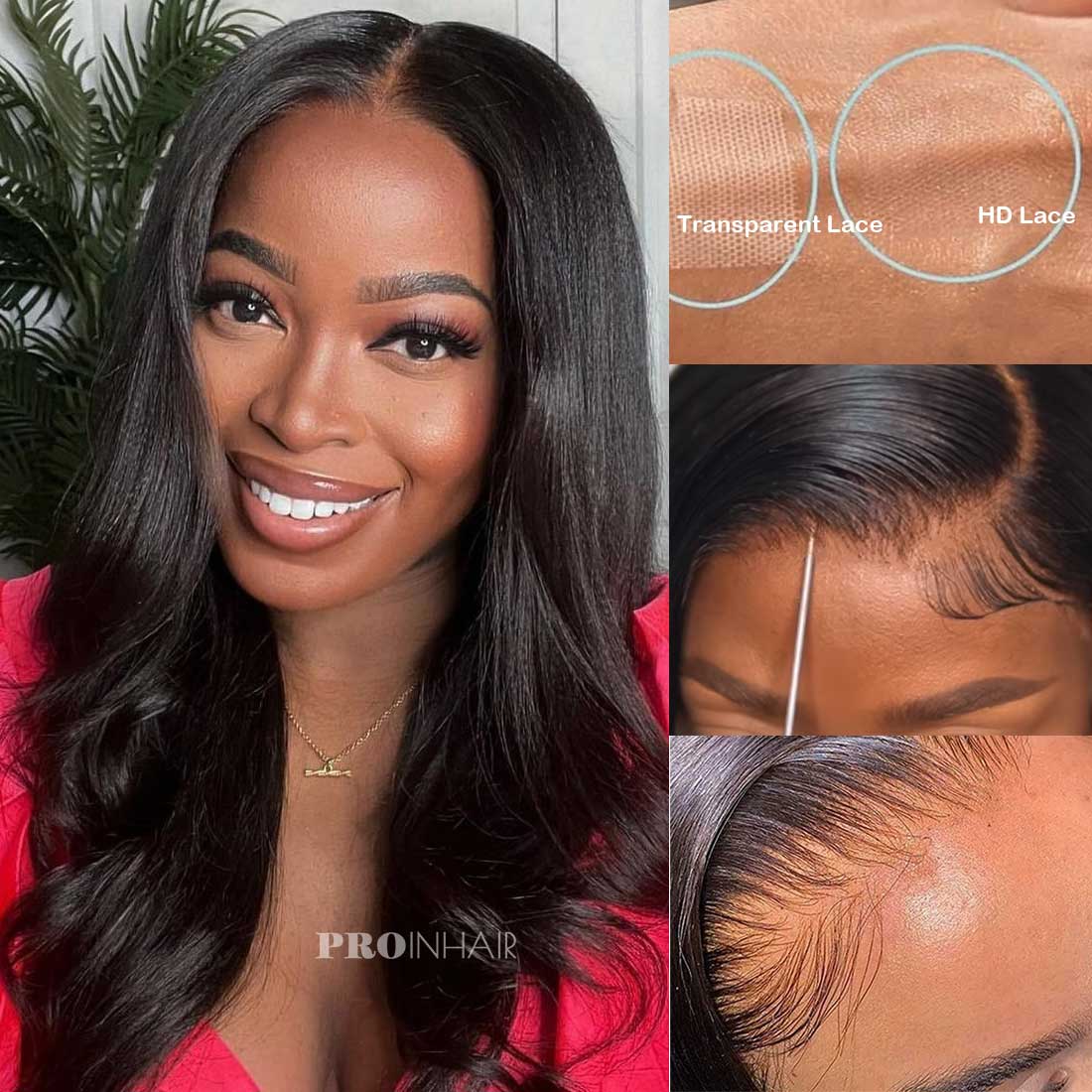 Cynthia Yaki Straight Glueless 360 HD Lace Frontal Wig Transparent Lace Wig Beginner Friendly