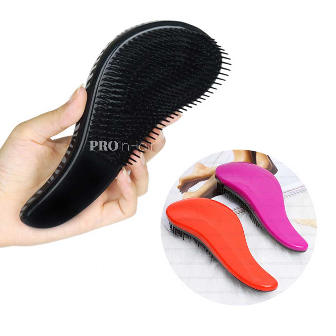 Escova Detangler Wet Detangling Hair Brush Professional No Pain Detangler