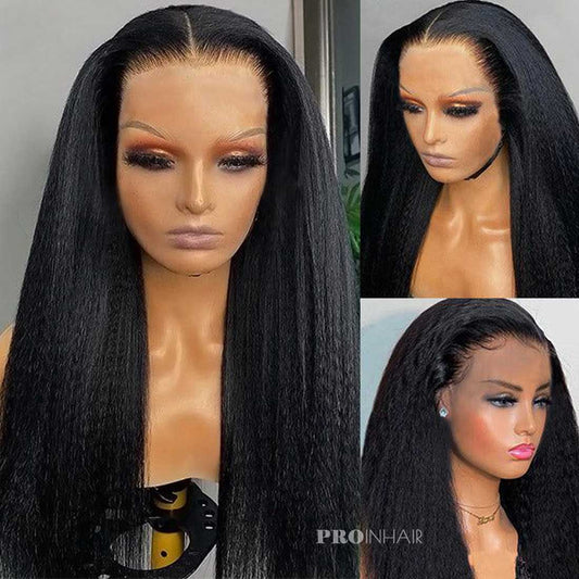 Echo 13X6 Full Frontal HD Lace Frontal Wig Kinky Straight Glueless Super Thin HD Lace Wig