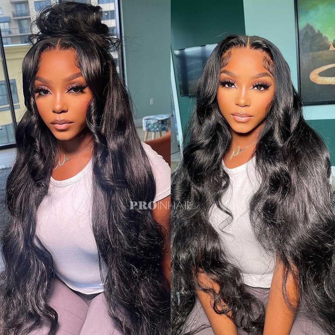 Elsa Glueless 360 HD Lace Frontal Wig Body Wave Transparent Lace Wig Virgin Hair