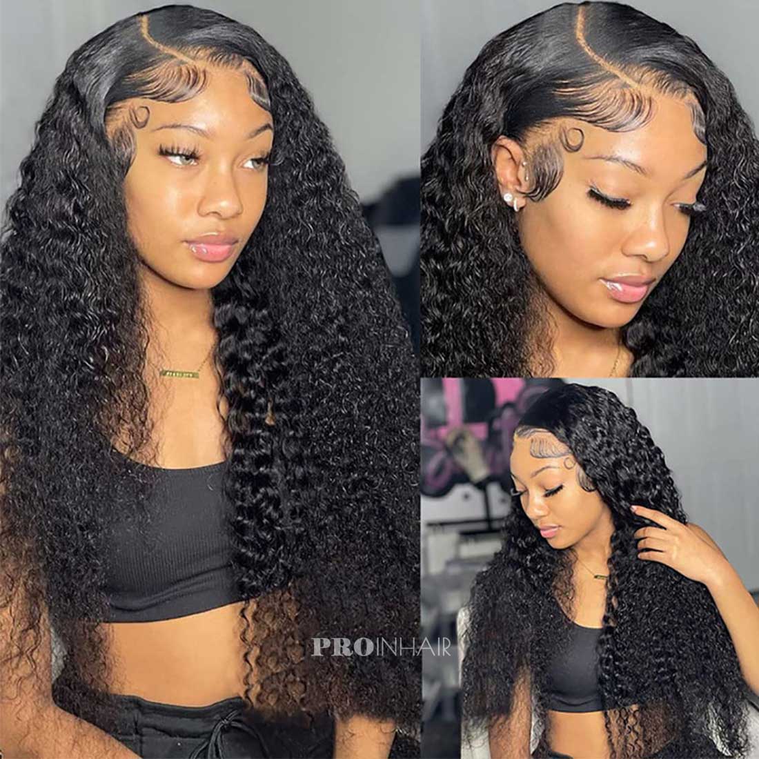 Tammy Affordable Glueless 360 HD Lace Frontal Wig Water Wave Transparent White Lace Wig