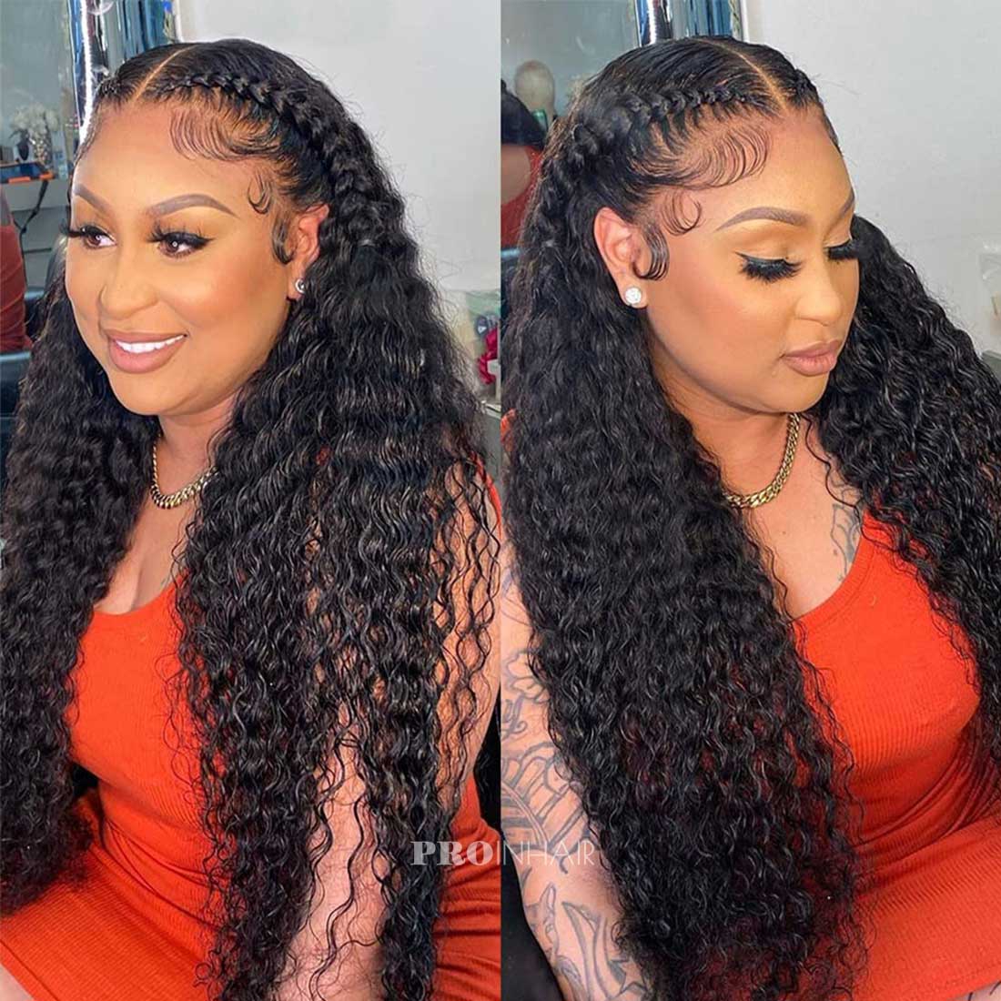 Emily Water Wave Glueless Melt All Skin HD Lace Front Wig Bleached Knots Pre Plucked Hairline