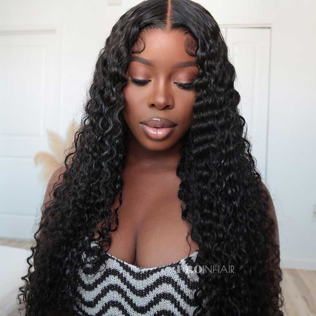 Emily Water Wave Glueless Melt All Skin HD Lace Front Wig Bleached Knots Pre Plucked Hairline