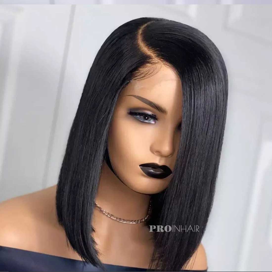 Fiona Classic Glueless Silky Straight Blunt Bob HD Lace Wig Bleached Knots Beginner Friendly