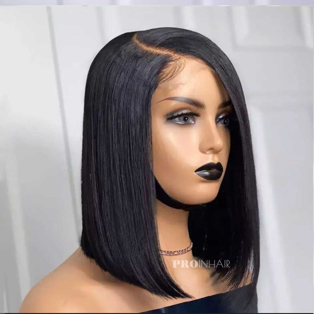 Fiona Classic Glueless Silky Straight Blunt Bob HD Lace Wig Bleached Knots Beginner Friendly