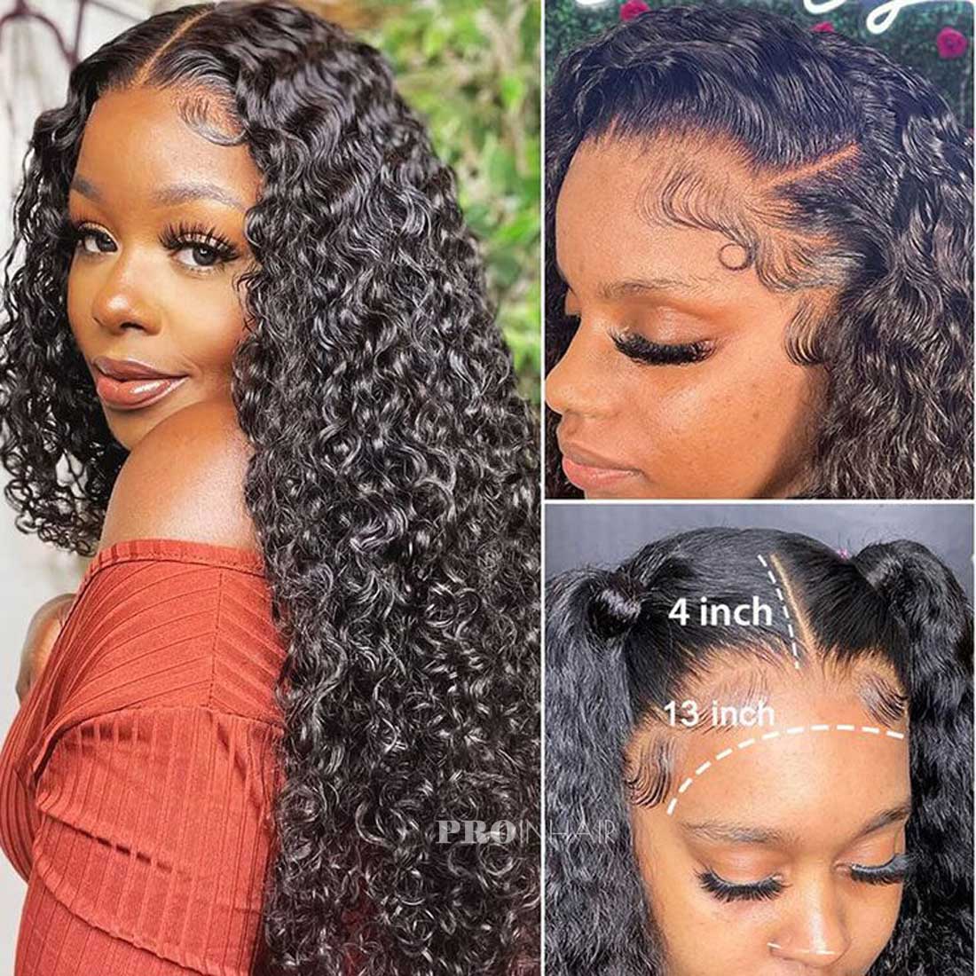 Freda Real HD Lace Super Glueless Natural Curly Lace Front Wig Bleached Knots Beginner Friendly