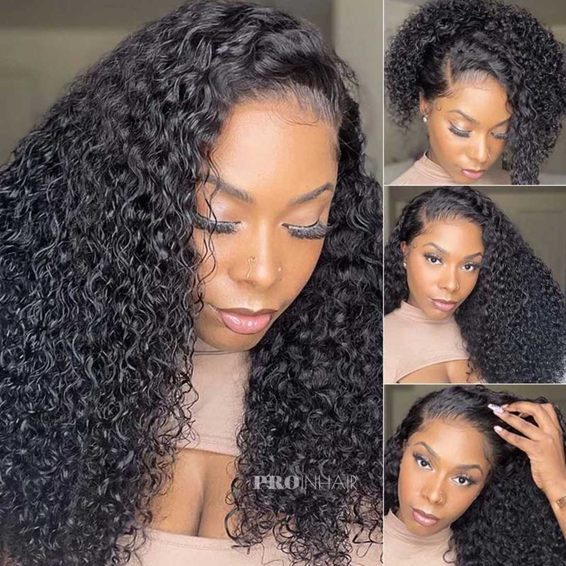 Freda Real HD Lace Super Glueless Natural Curly Lace Front Wig Bleached Knots Beginner Friendly