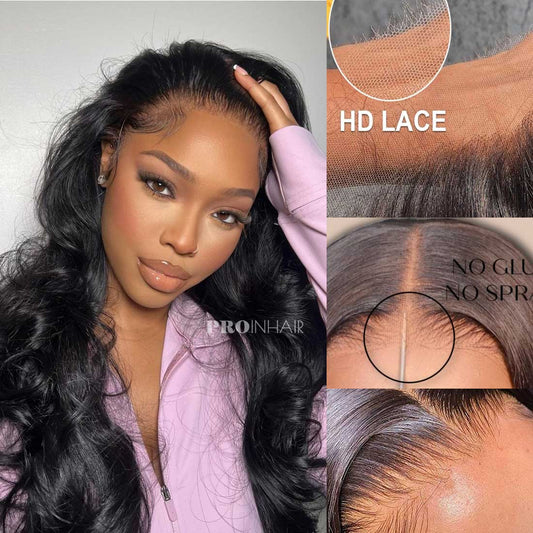 Gia Melt All Skin HD Lace 13X4 Full Frontal sem cola Body Wave HD Peruca Cabelo Humano Virgem