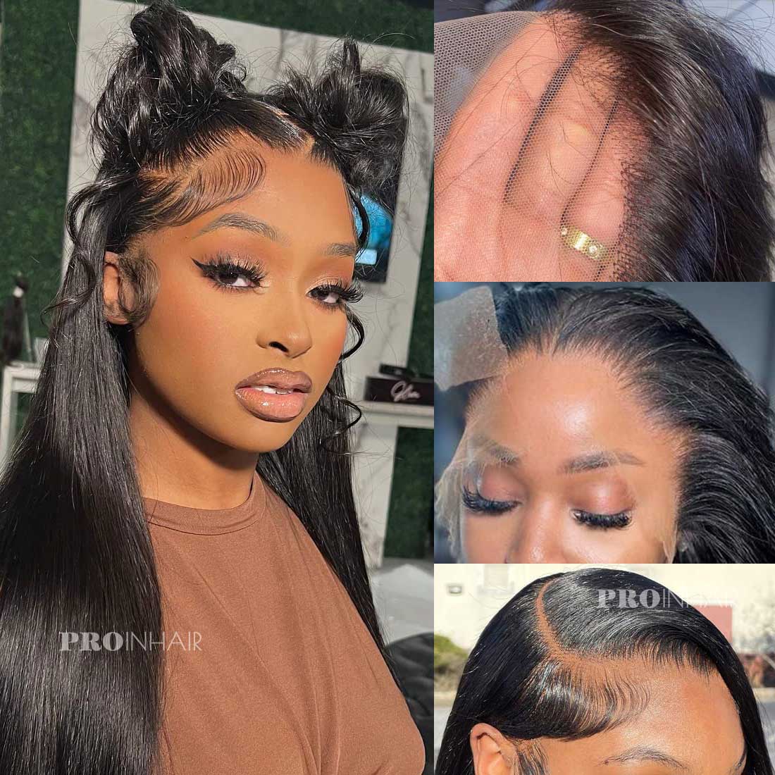 Kaia Glueless 360 HD Lace Frontal Wig Silky Straight Transparent Lace Wig Virgin Hair