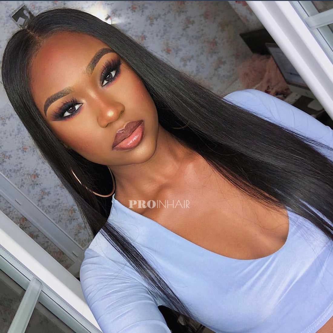 Kaia Glueless 360 HD Lace Frontal Wig Silky Straight Transparent Lace Wig Virgin Hair