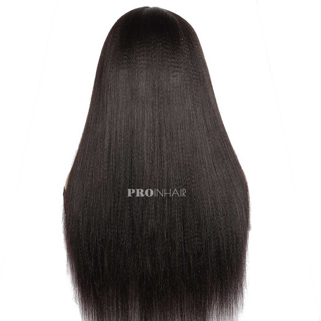 Lisa African American Relaxed Yaki Straight Lace Frontal sem cola Wear and Go HD Lace Wig