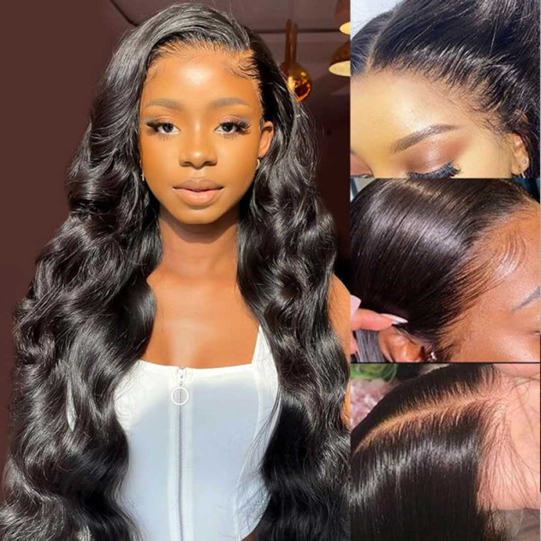 Gia Melt All Skin HD Lace 13X4 Full Frontal Glueless Body Wave HD Wig Virgin Human Hair