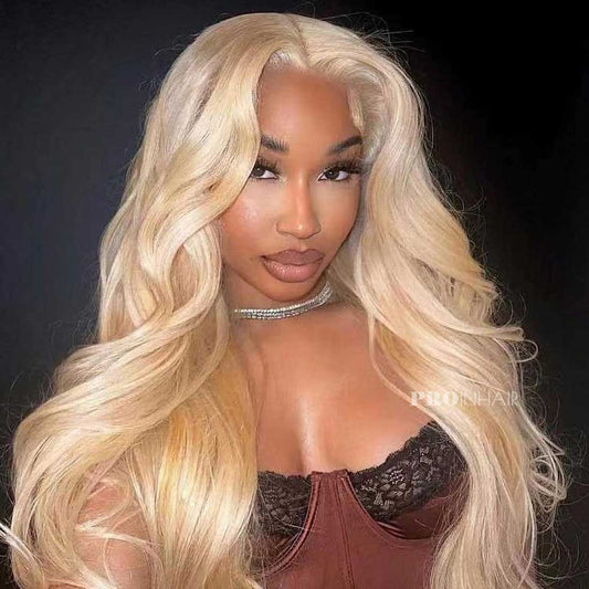 Miah Blonde #613 Body Wave Transparent Lace Wig Virgin Human Hair Glueless Wig