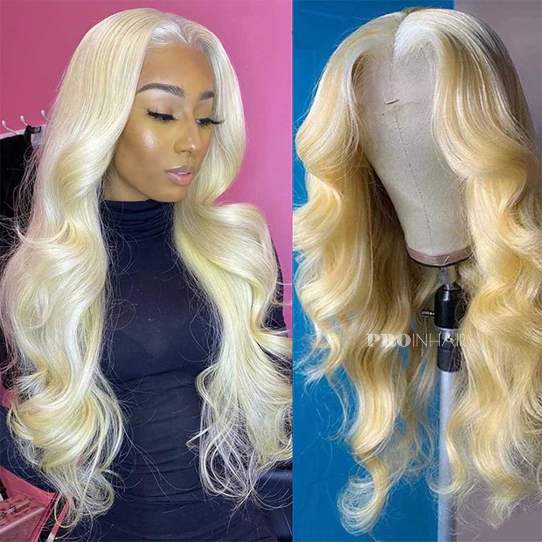 Miah Blonde #613 Body Wave Transparent Lace Wig Virgin Human Hair Glueless Wig