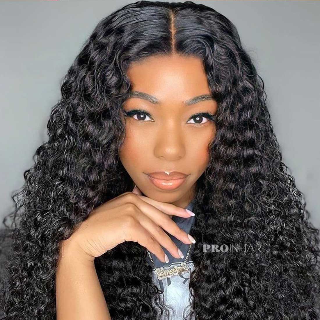 Mollie Glueless 13X4 Full Frontal Deep Wave HD Wig Raw Hair Bleached Knots HD Lace