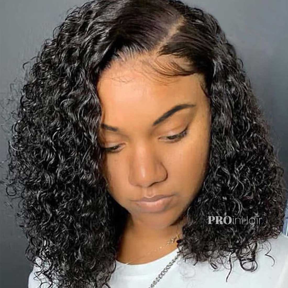 Rachel Afforable Glueless Water Wave Bob Super Thin HD Lace Wig Pre Plucked Beginner Friendly