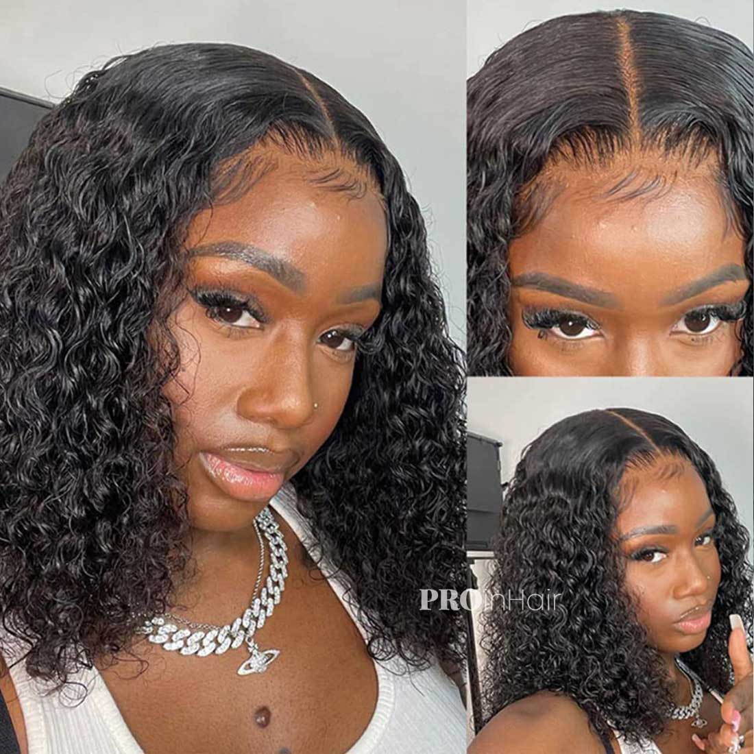 Rachel Afforable Glueless Water Wave Bob Super Thin HD Lace Wig Pre Plucked Beginner Friendly