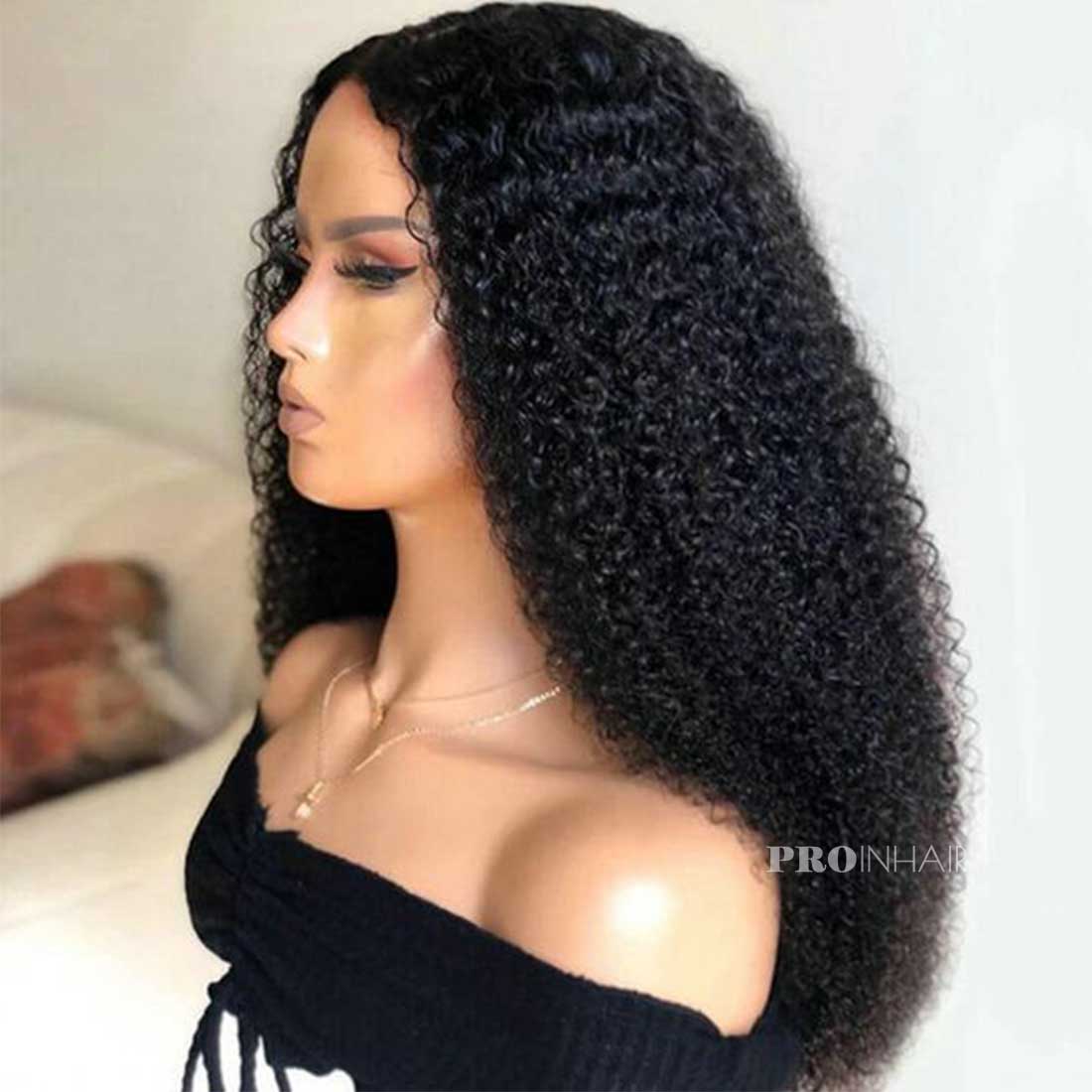 Regina Natural Deep Part Lace Frontal Kinky Curly Glueless Wear and Go HD Lace Wig