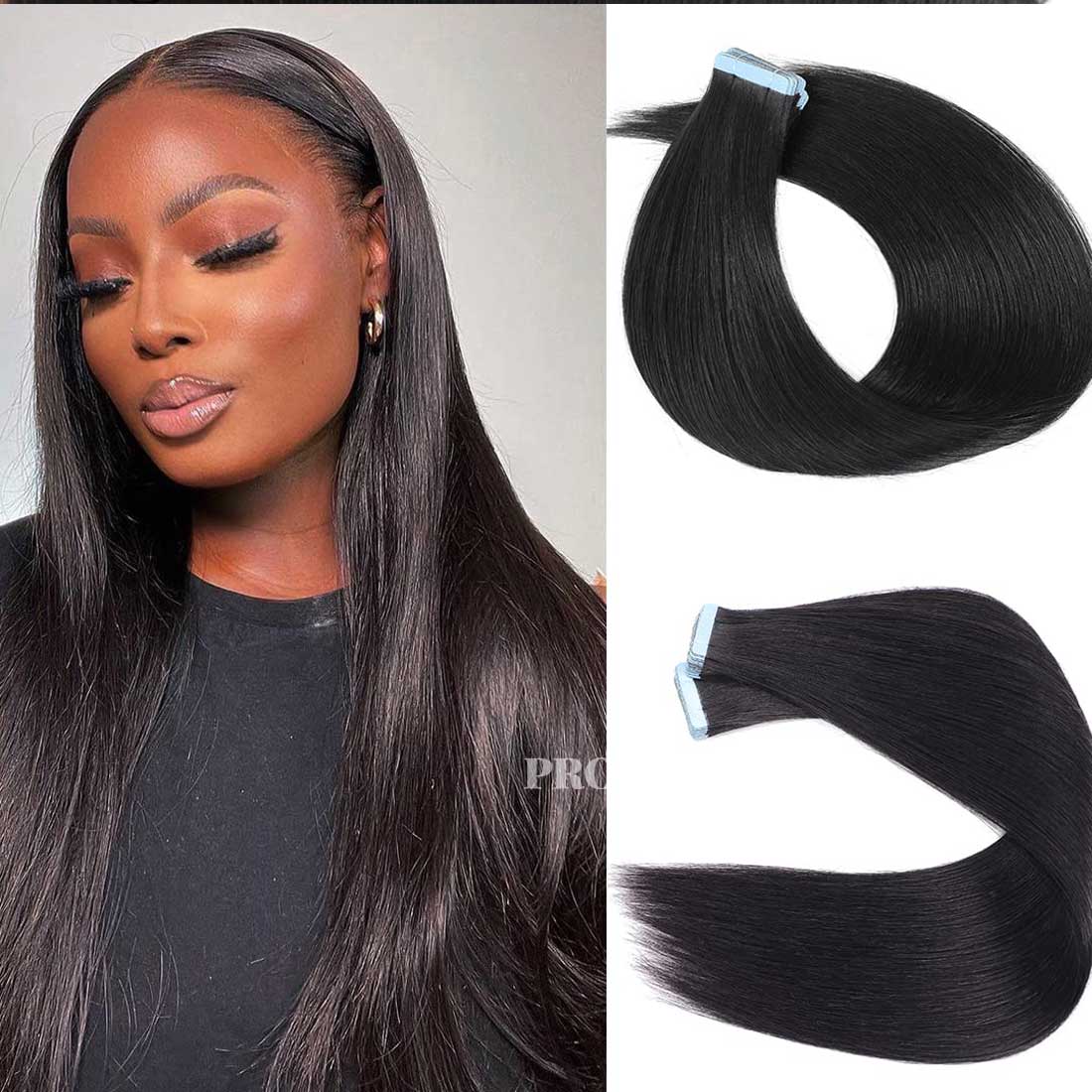 Seamless Silky Straight Tape in Hair Extensions Best Virgin Human Hair