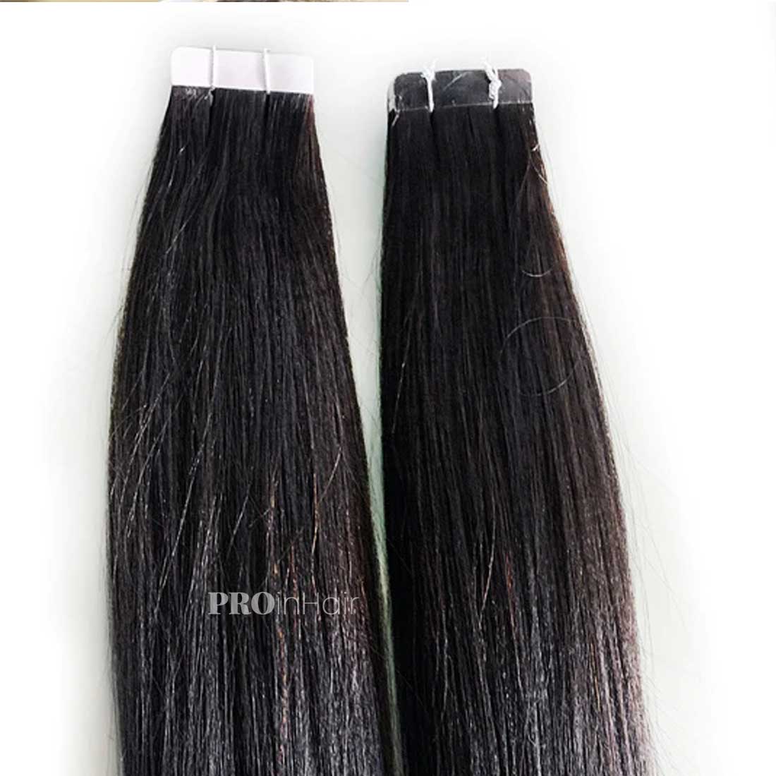 Seamless Yaki Straight Tape in Hair Extensions Best Virgin Human Hair