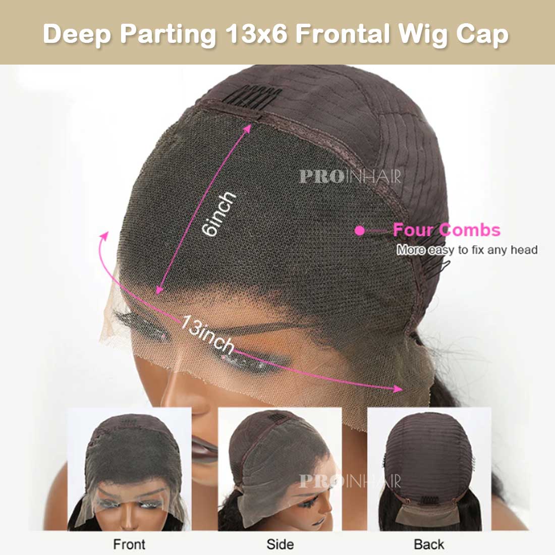 Regina Natural Deep Part Lace Frontal Kinky Curly Glueless Wear and Go HD Lace Wig