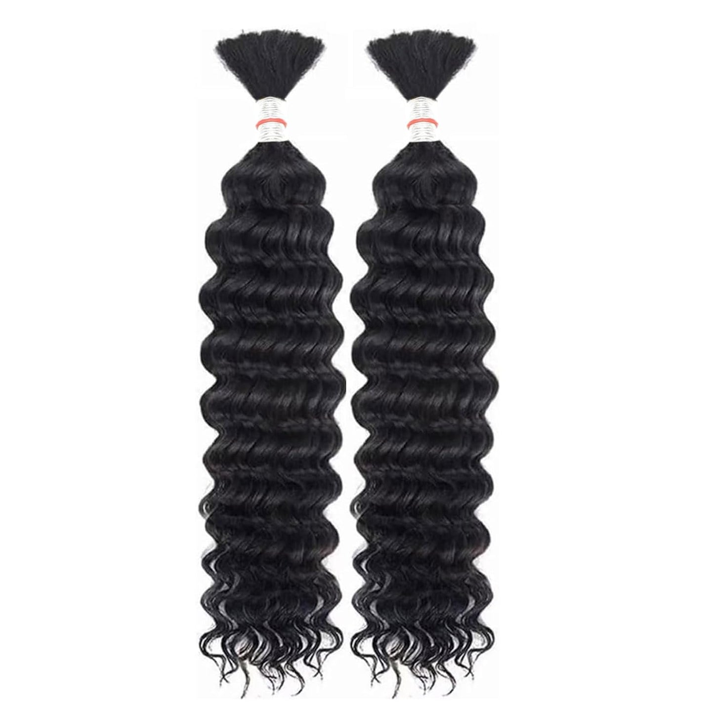 Deep Wave DIY BOHO Braids Human Hair Bulk Double Drawn Full To End Top Quality