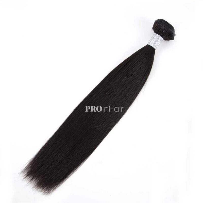 Double Drawn Hair Wefts 3pcs Yaki Straight Bundles Best Virgin Human Hair - Image 5
