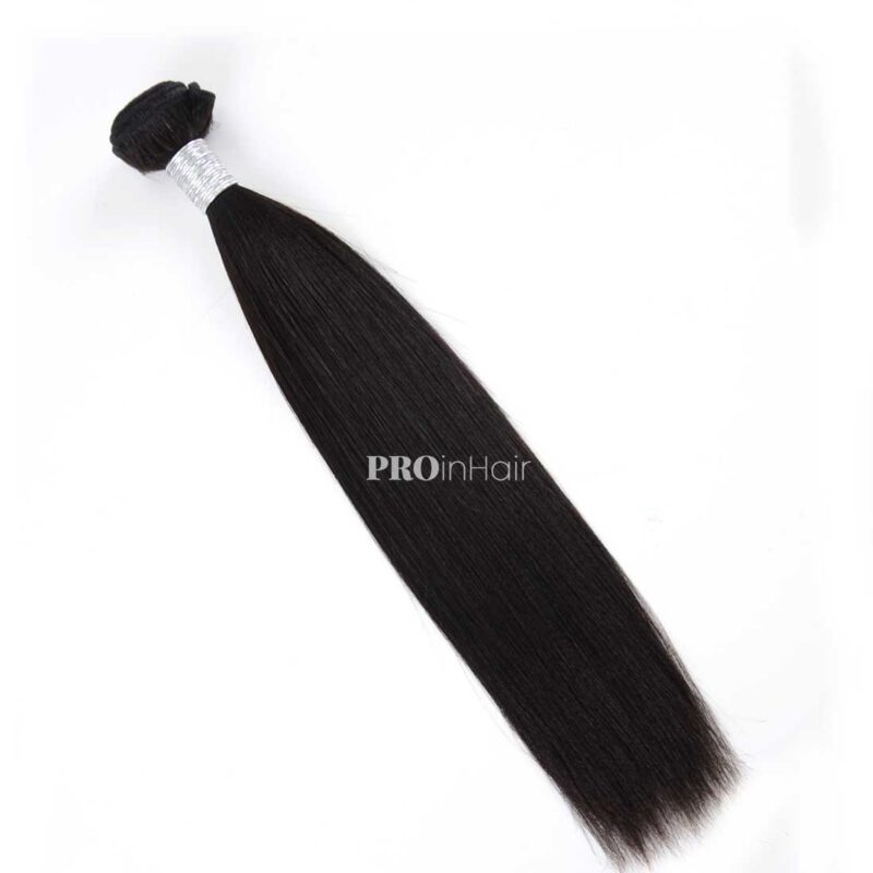Double Drawn Hair Wefts 3pcs Yaki Straight Bundles Best Virgin Human Hair - Image 6