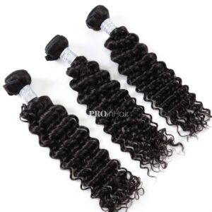 3pcs deep wave bundles best virgin human hair double drawn wefts