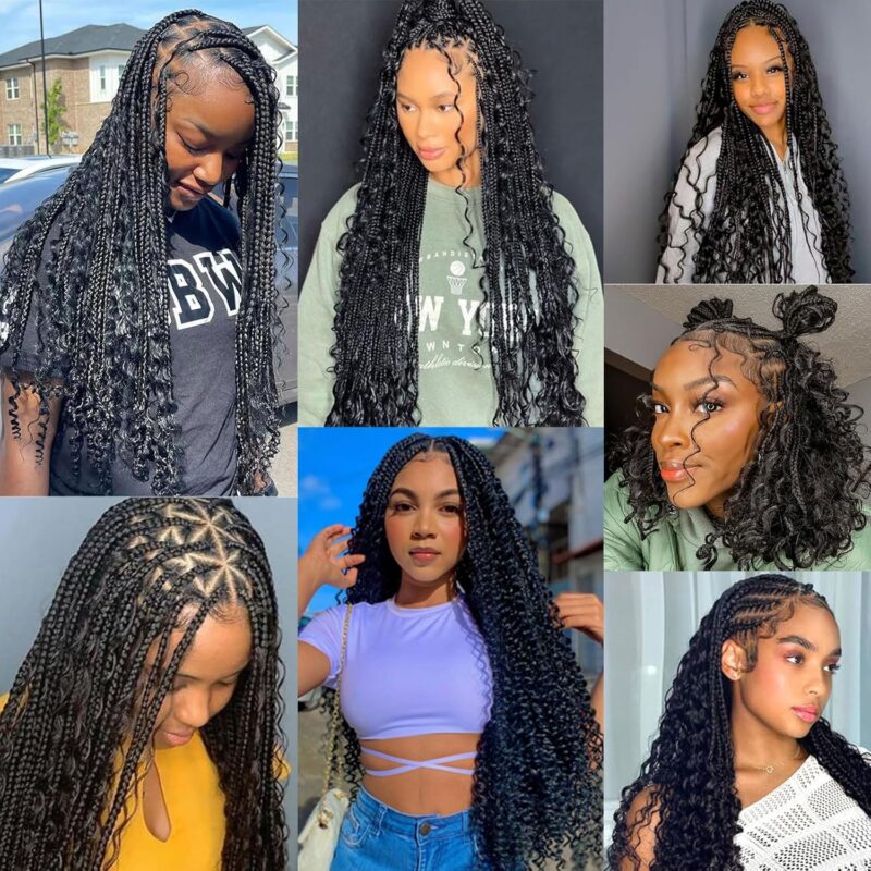 Deep Wave DIY BOHO Braids Human Hair Bulk Double Drawn Full To End Top Quality - Image 5