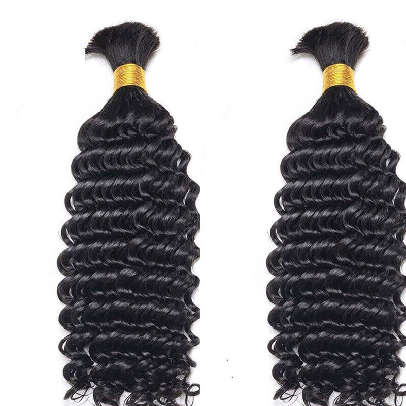 Deep Curly DIY BOHO Braids Human Hair Bulk Double Drawn Full To End Top Quality - Image 5