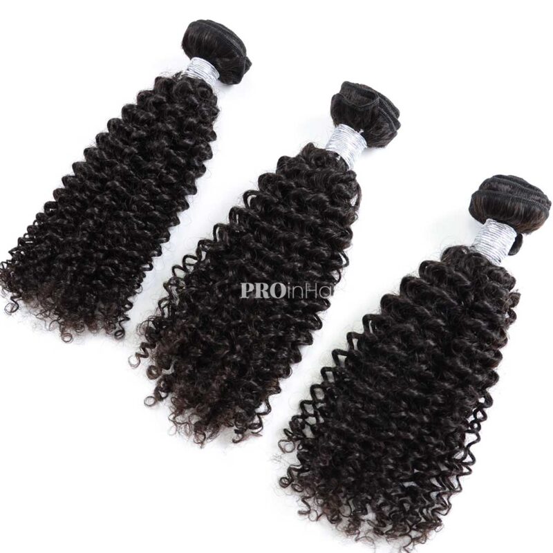 Double Drawn Hair Wefts 3pcs Kinky Curly Bundles Best Virgin Human Hair - Image 4