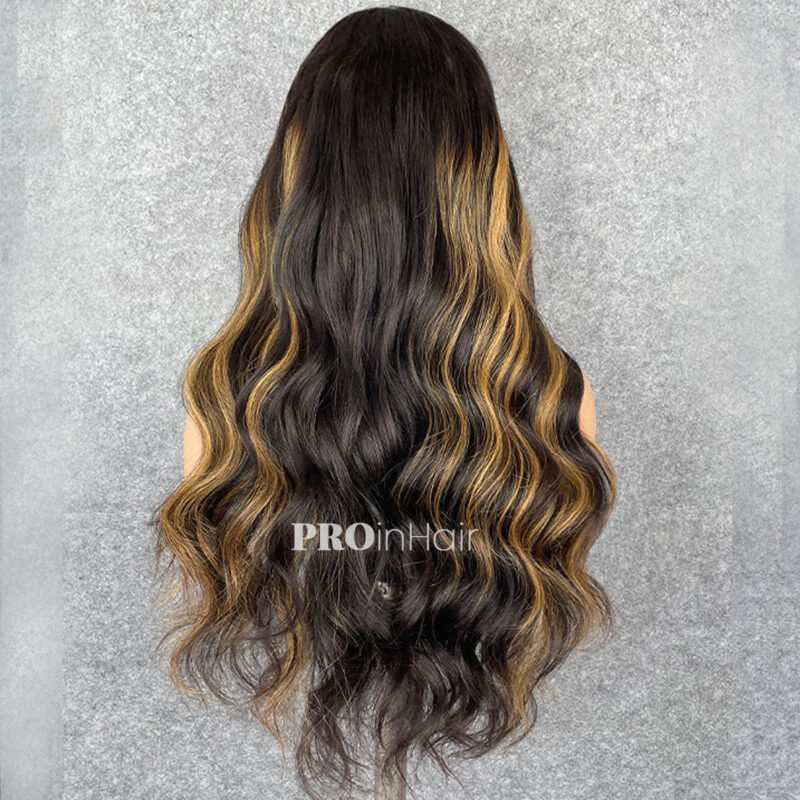 hedy-super-natural-blonde-highlights-wig-glueless-silky-straight-human-hair-wigs - Image 4